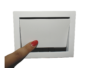 Maniglia Incasso Rettangolare Porta Scorrevole/Battente Atomo Mini nottolino chiusura a Toppa mm.113x84 Varie Finiture| Saletta - immagine 8